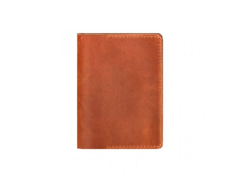 Кожаная обложка-органайзер для документов 6.3 светло-коричневый Crazy Horse, фото 6