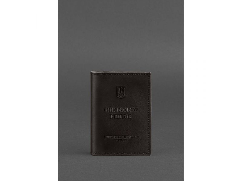 Кожаная обложка для военного билета (под военно-учетный документ) 7.4 А5 темно-коричневая, фото 1