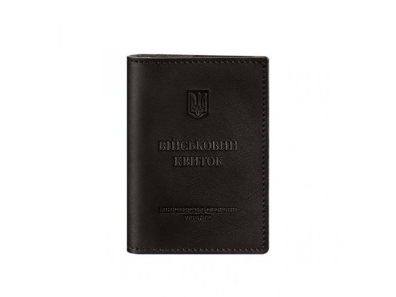 Кожаная обложка для военного билета (под военно-учетный документ) 7.4 А5 темно-коричневая, фото 6