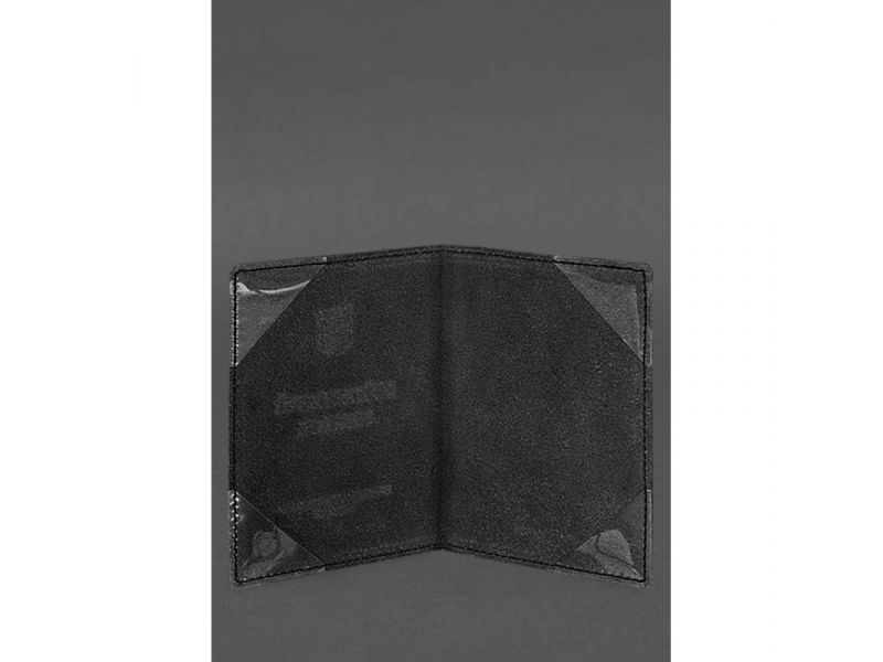 Кожаная обложка для военного билета (под военно-учетный документ) 7.4 А5 черная, фото 2