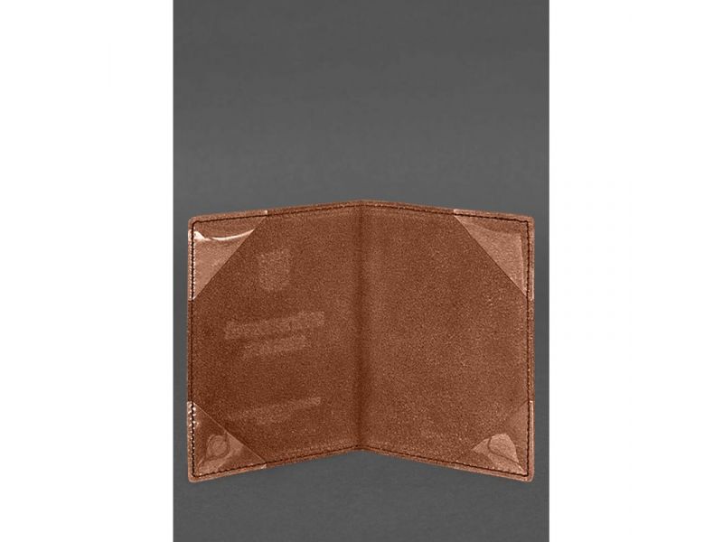 Кожаная обложка для военного билета (под военно-учетный документ) 7.4 А5 светло-коричневая, фото 2