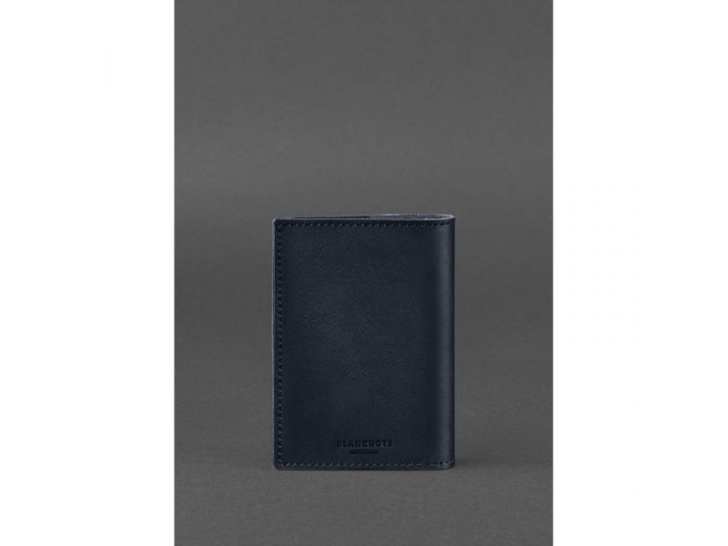 Кожаная обложка для военного билета (под военно-учетный документ) 7.4 А5 синий, фото 4