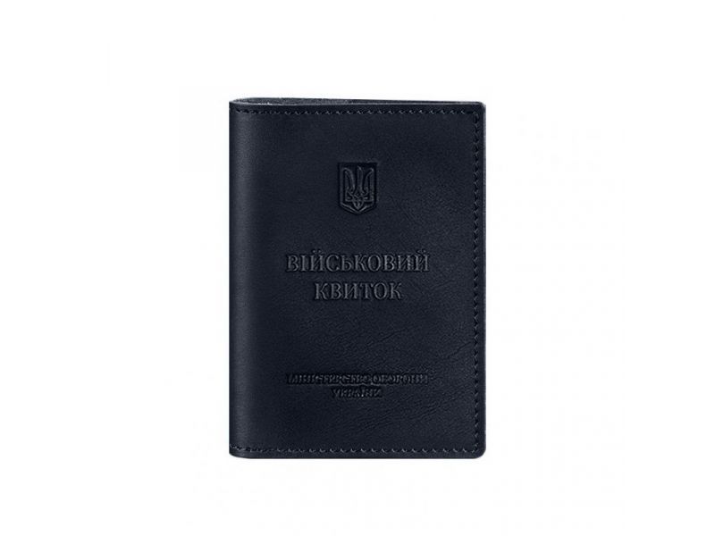 Кожаная обложка для военного билета (под военно-учетный документ) 7.4 А5 синий, фото 6