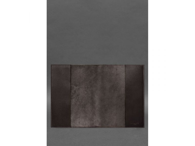 Кожаная обложка для нотариального реестра с картой Украины темно-коричневая, фото 2