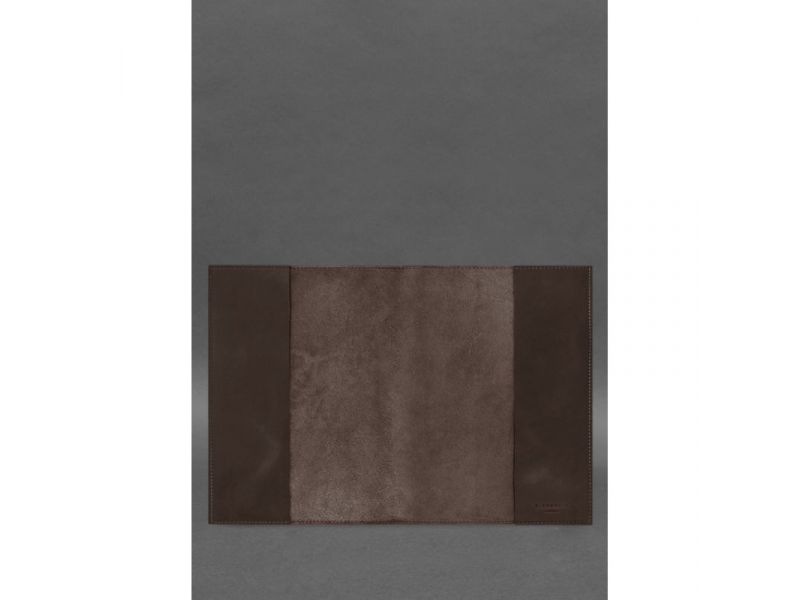 Кожаная обложка для нотариального реестра с картой Украины темно-коричневая Crazy Horse, фото 2