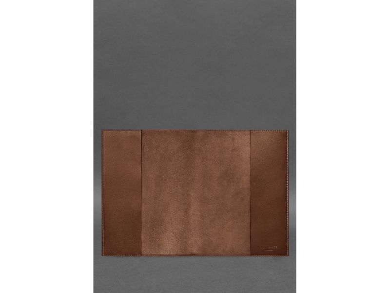 Кожаная обложка для нотариального реестра с Трезубцем светло-коричневая, фото 2