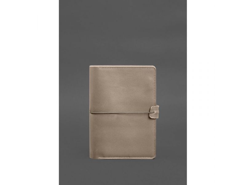 Кожаный блокнот А5 (софт-бук) 9.4 светло-бежевый, фото 1