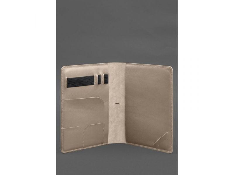 Кожаный блокнот А5 (софт-бук) 9.4 светло-бежевый, фото 3