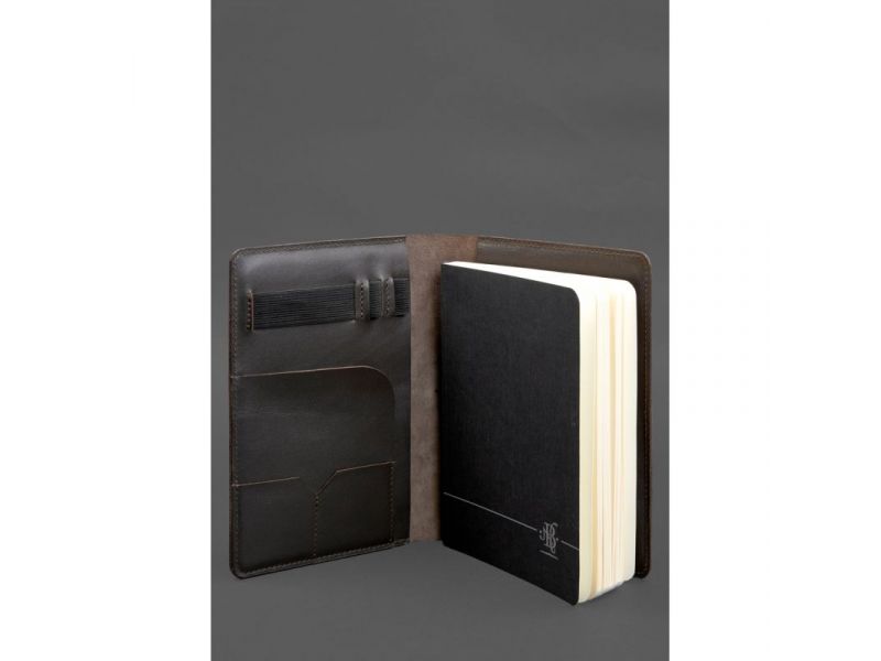 Кожаный блокнот А5 (софт-бук) 9.4 коричневый, фото 4