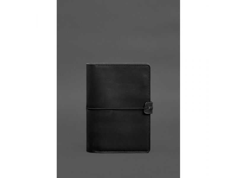 Кожаный блокнот А5 (софт-бук) 9.4 черный, фото 2