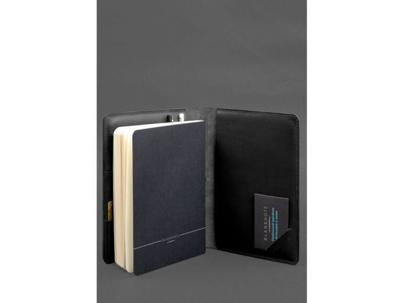 Кожаный блокнот А5 (софт-бук) 9.4 черный, фото 8