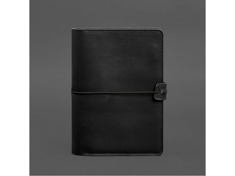 Кожаный блокнот А5 (софт-бук) 9.4 черный, фото 10