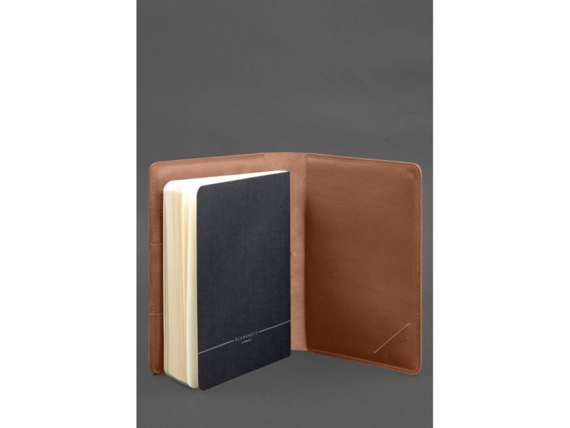 Кожаный блокнот А5 (софт-бук) 9.4 светло-коричневый, фото 5