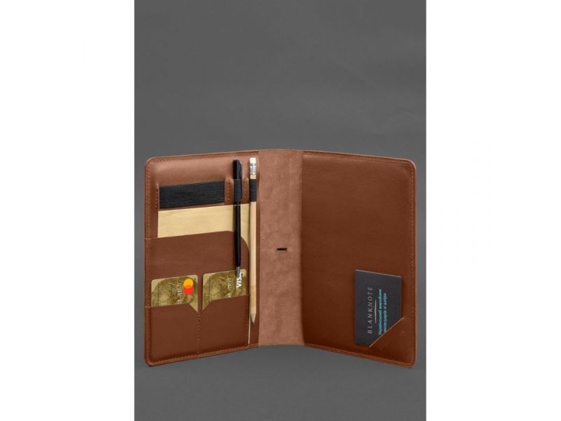 Кожаный блокнот А5 (софт-бук) 9.4 светло-коричневый, фото 6