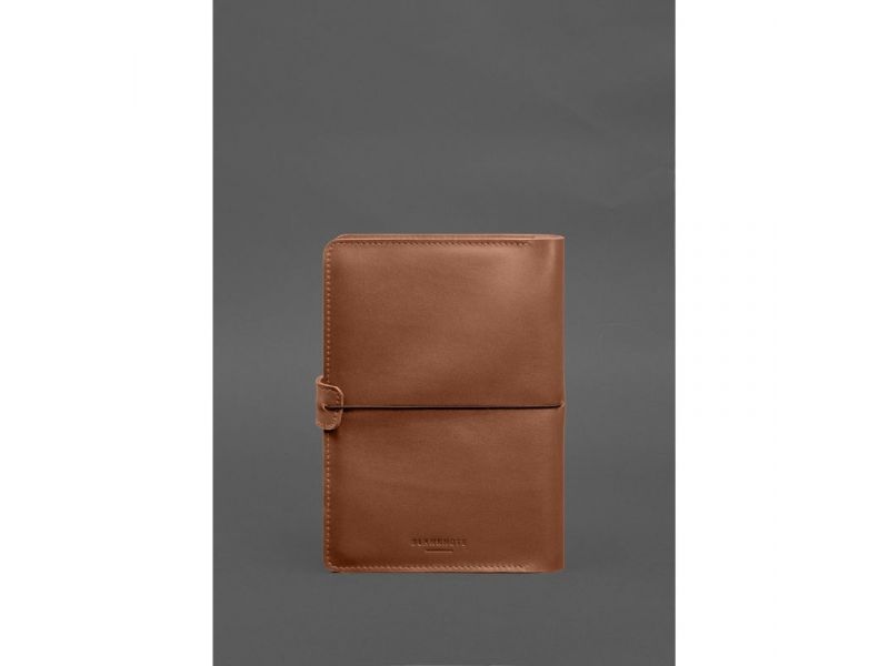 Кожаный блокнот А5 (софт-бук) 9.4 светло-коричневый, фото 8