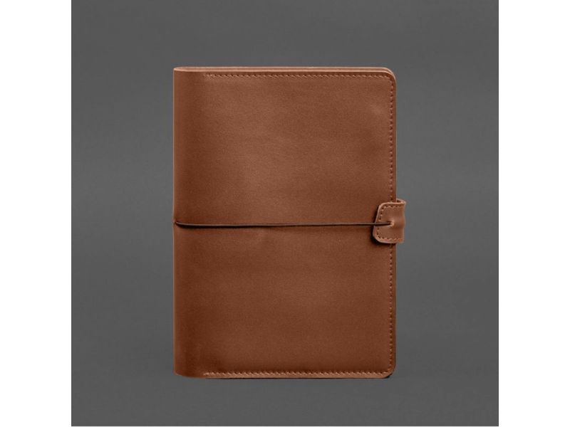 Кожаный блокнот А5 (софт-бук) 9.4 светло-коричневый, фото 9