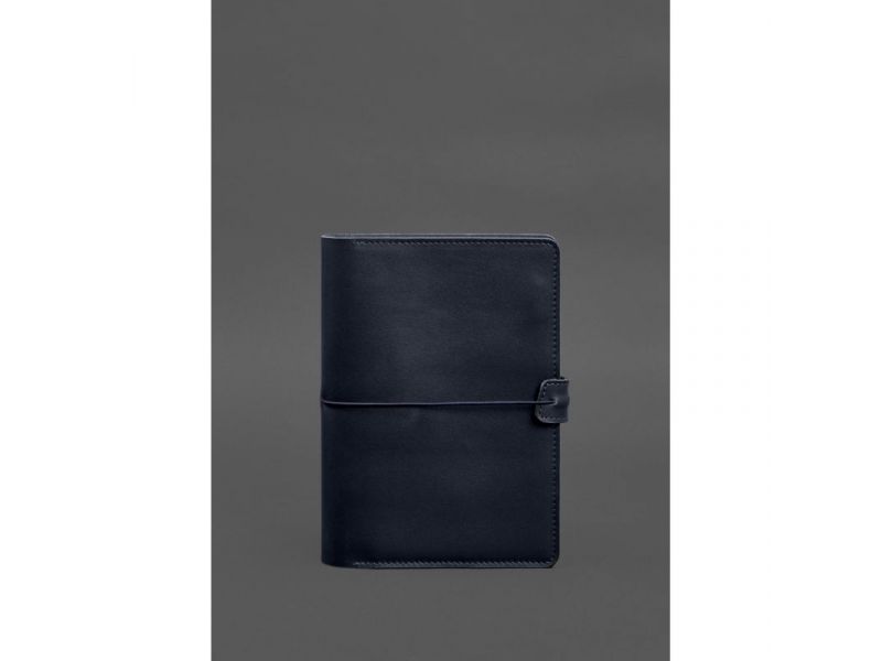 Кожаный блокнот А5 (софт-бук) 9.4 синий, фото 1