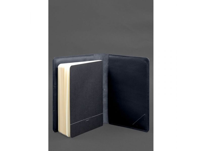 Кожаный блокнот А5 (софт-бук) 9.4 синий, фото 5