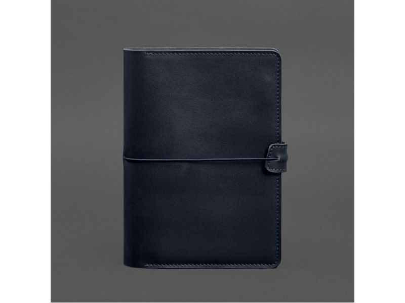 Кожаный блокнот А5 (софт-бук) 9.4 синий, фото 9