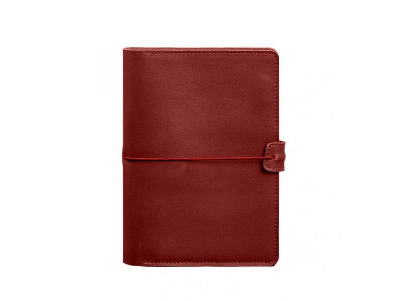 Кожаный блокнот А5 (софт-бук) 9.4 красный, фото 10