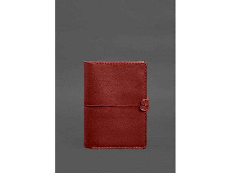 Кожаный блокнот А5 (софт-бук) 9.4 красный, фото 1