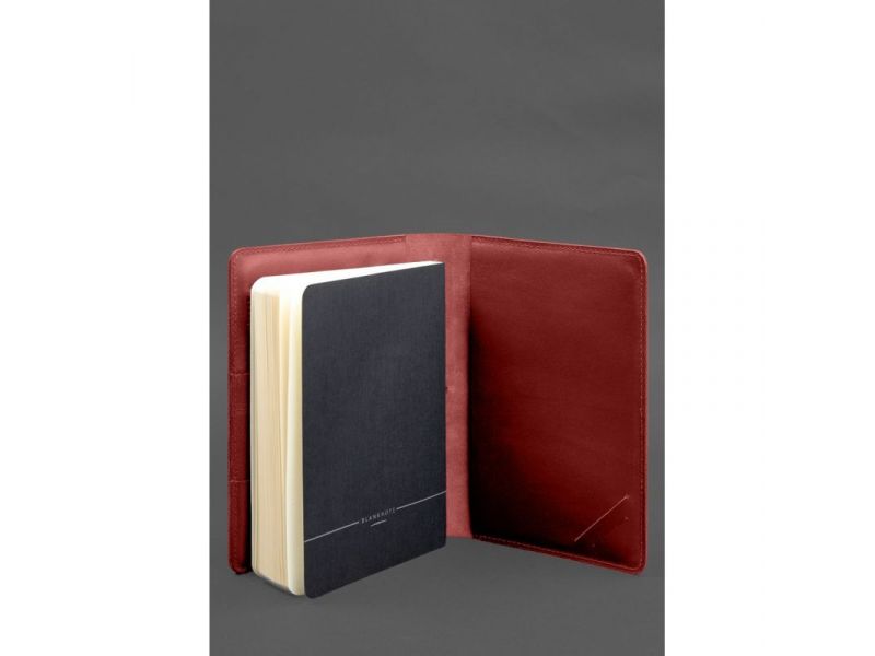 Кожаный блокнот А5 (софт-бук) 9.4 красный, фото 5