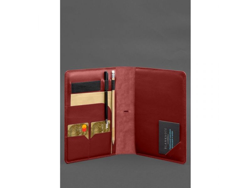 Кожаный блокнот А5 (софт-бук) 9.4 красный, фото 6