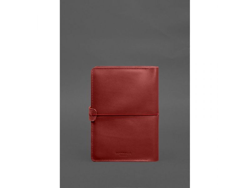 Кожаный блокнот А5 (софт-бук) 9.4 красный, фото 8