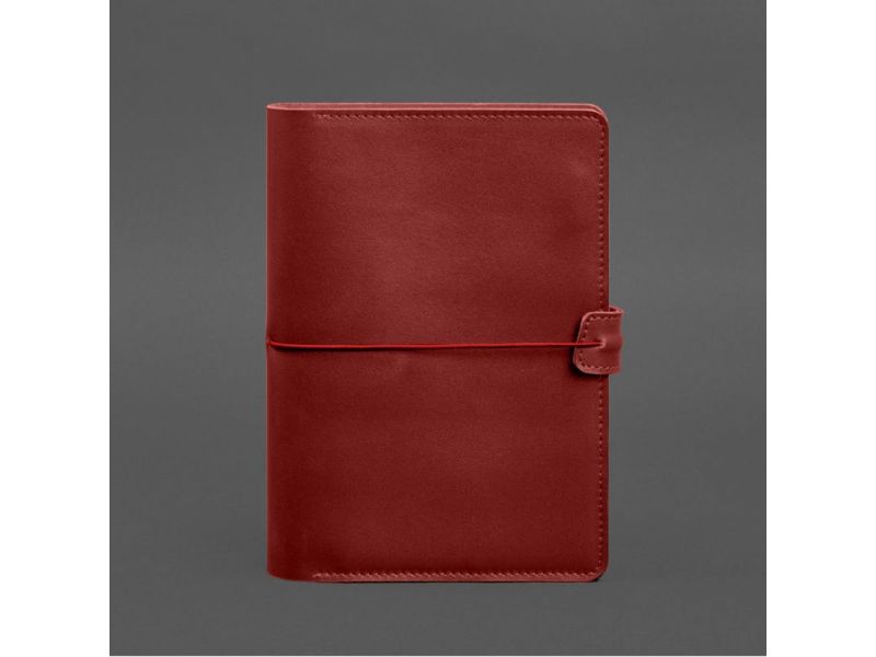 Кожаный блокнот А5 (софт-бук) 9.4 красный, фото 9