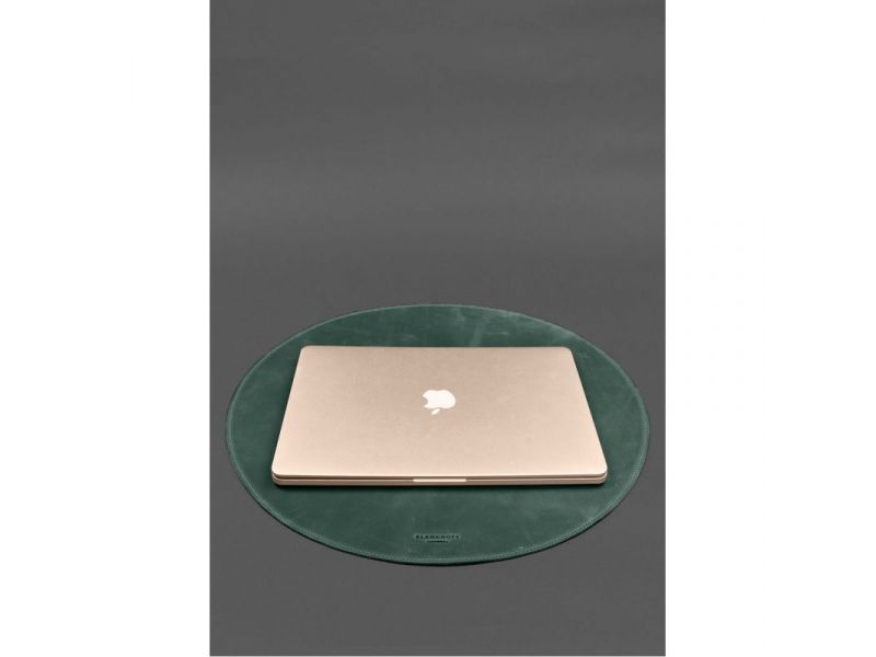 Настольный набор из натуральной кожи 1.2 зеленый Crazy Horse, фото 4