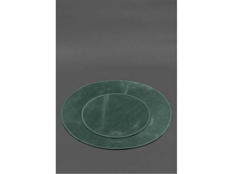 Настольный набор из натуральной кожи 1.2 зеленый Crazy Horse, фото 6