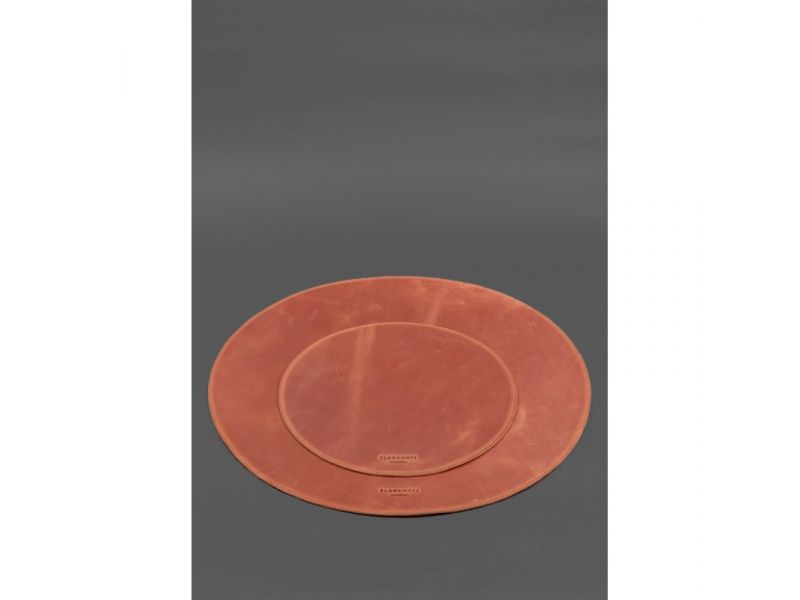 Настольный набор из натуральной кожи 1.2 светло-коричневый Crazy Horse, фото 6