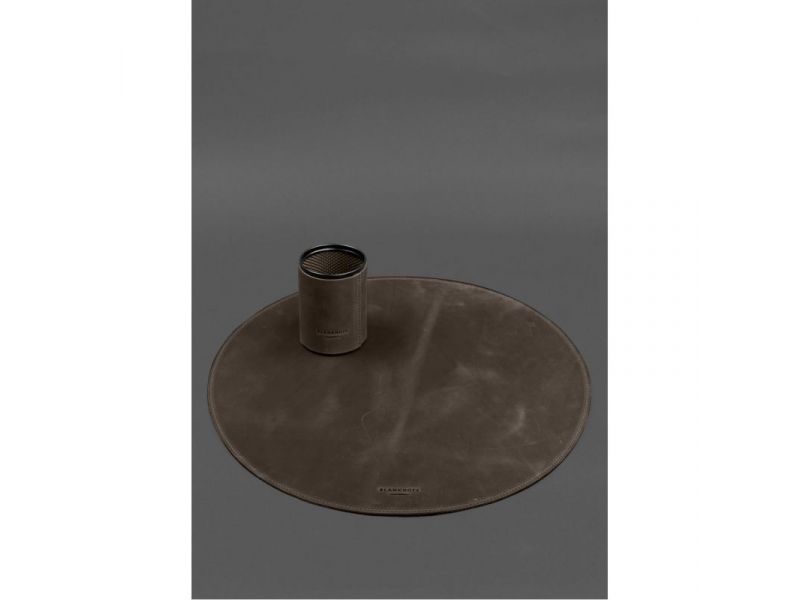 Настольный набор из натуральной кожи 1.2 темно-коричневый Crazy Horse, фото 3