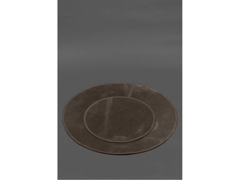 Настольный набор из натуральной кожи 1.2 темно-коричневый Crazy Horse, фото 6