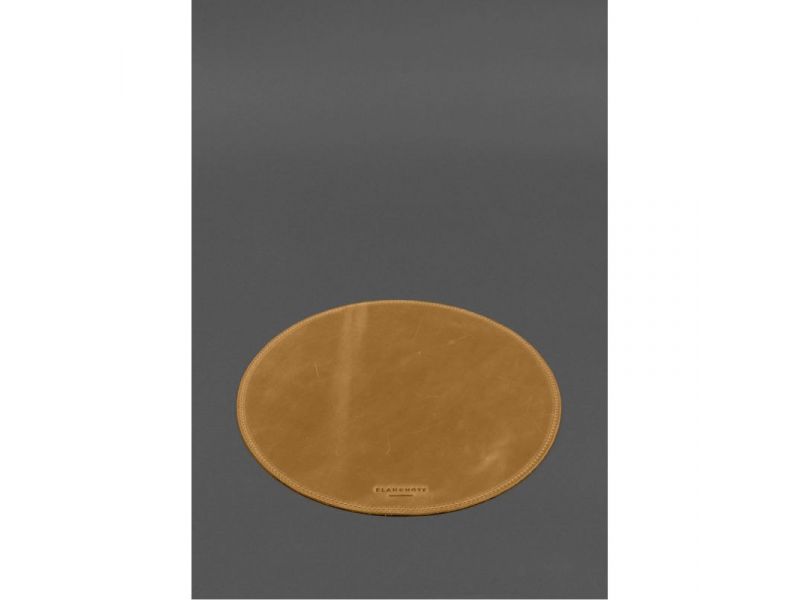 Настольный набор из натуральной кожи 1.2 желтый Crazy Horse, фото 7