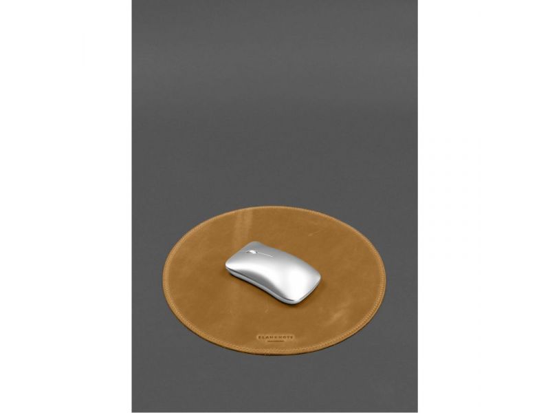 Настольный набор из натуральной кожи 1.2 желтый Crazy Horse, фото 8