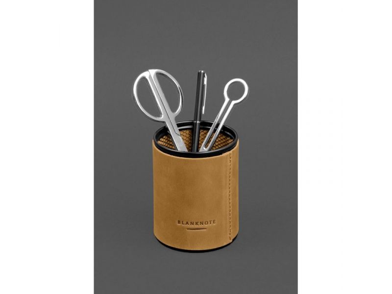 Настольный набор из натуральной кожи 1.2 желтый Crazy Horse, фото 9