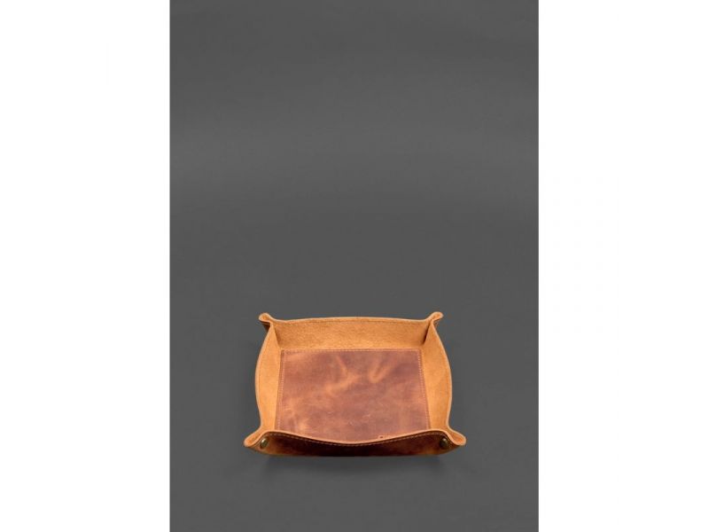 Набор для рабочего стола из натуральной кожи 1.3 светло-коричневый Crazy Horse с эффектом Pull Up, фото 8