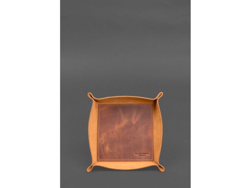 Набор для рабочего стола из натуральной кожи 1.3 светло-коричневый Crazy Horse с эффектом Pull Up, фото 9