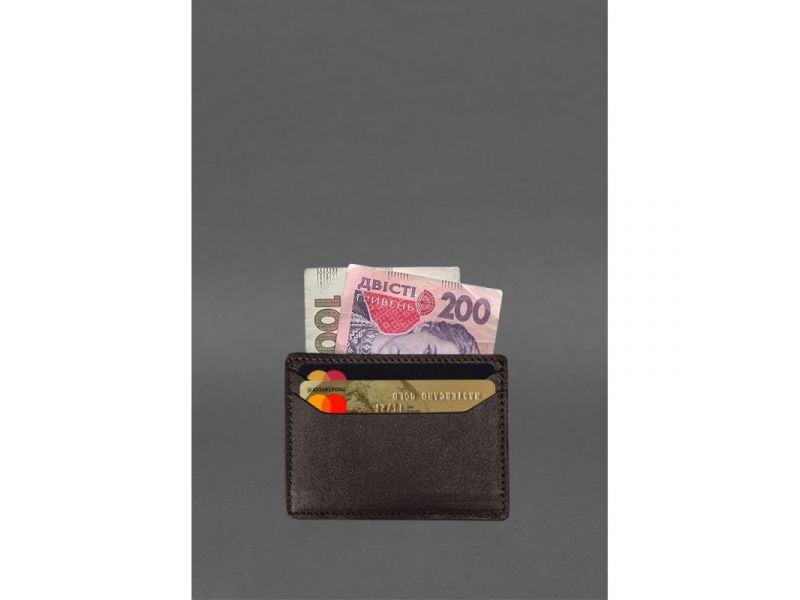 Кожаный кард-кейс (портмоне) 10.0 коричневый, фото 4