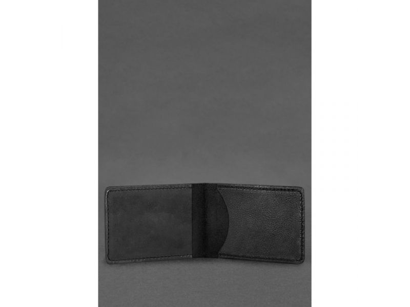 Кожаная обложка на удостоверение военного волотера Черная, фото 2