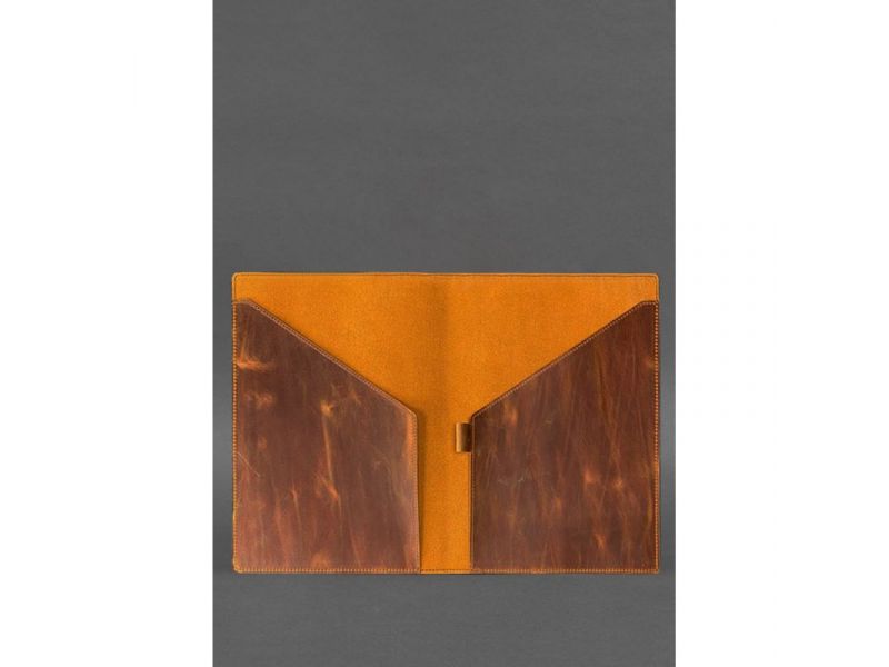 Кожаная папка для документов 5.0 Светло-коричневая  Crazy Horse с эффектом Pull Up, фото 2