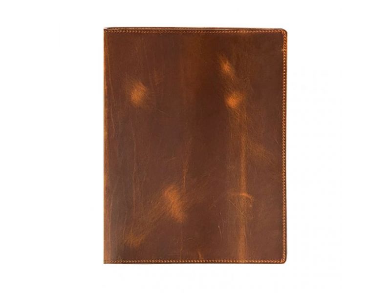 Кожаная папка для документов 5.0 Светло-коричневая  Crazy Horse с эффектом Pull Up, фото 6