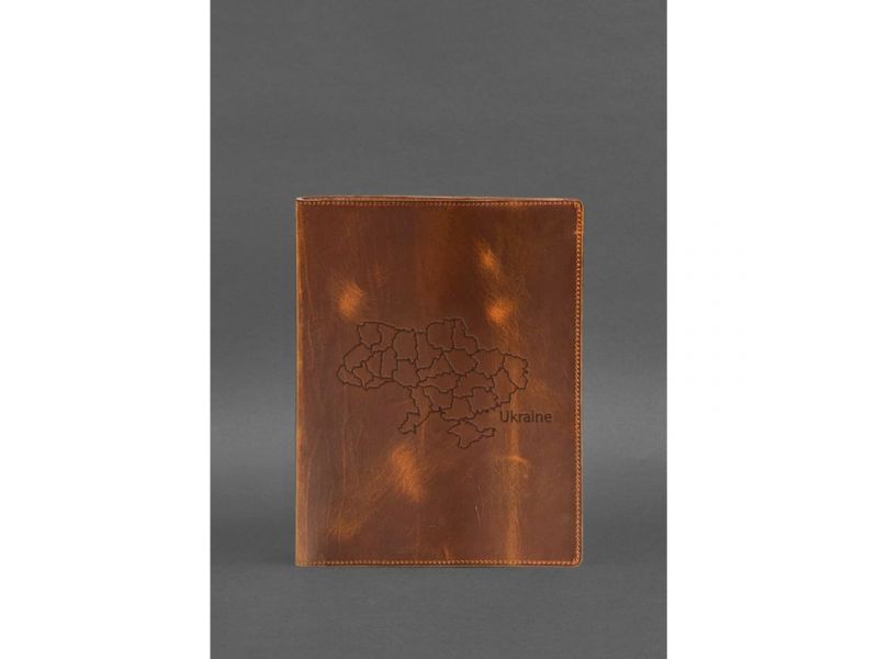 Кожаная папка для документов 5.0 Светло-коричневая  Crazy Horse с эффектом Pull Up, фото 1