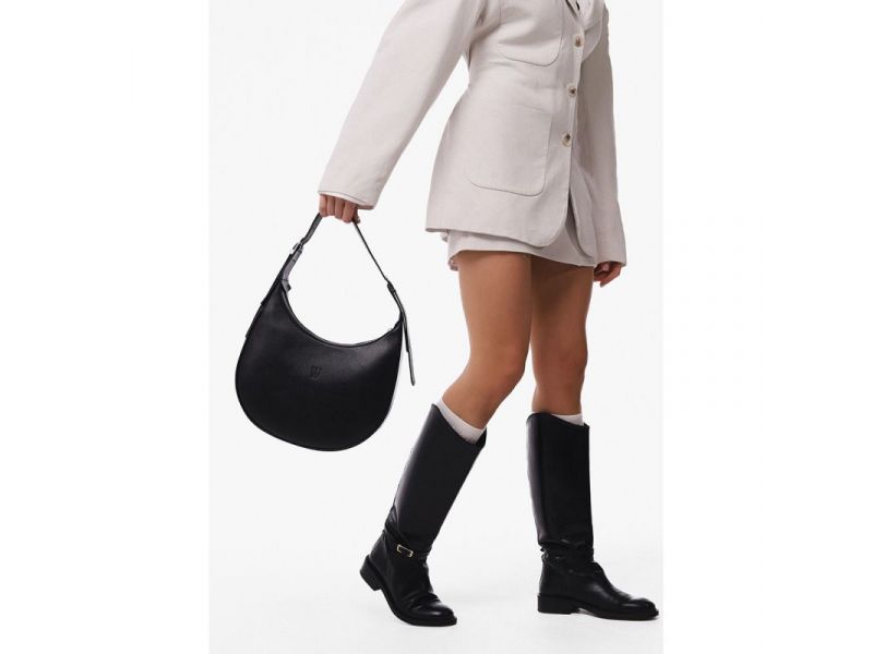 Женская кожаная сумка Vivian черная, фото 1