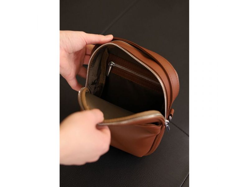 Мужская сумка через плечо Freeliner светло-коричневая, фото 6