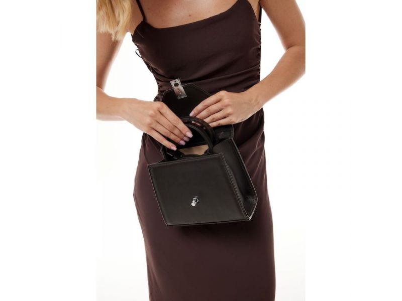 Женская кожаная сумка Futsy темно-коричневая, фото 7