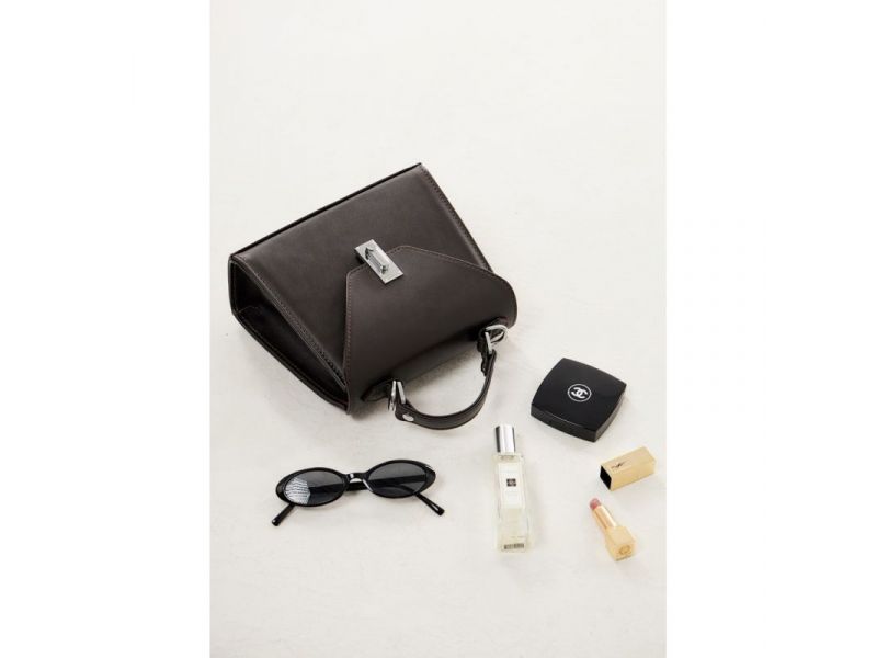 Женская кожаная сумка Futsy темно-коричневая, фото 8