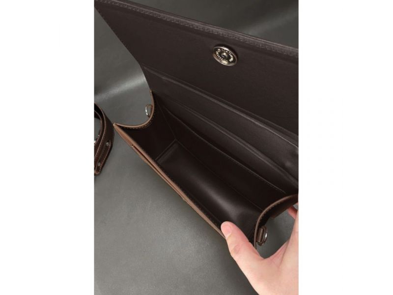 Женская кожаная сумка Grace темно-коричневый/карамель, фото 6