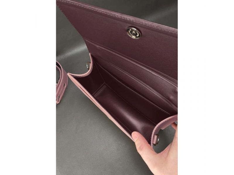 Женская кожаная сумка Grace бордовий/рожевий, фото 5